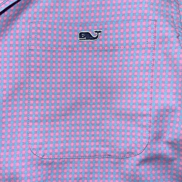 Vineyard Vines Lavender/Pink Gingham Slim Fit Tucker Long Sleeve Shirt Size S - Picture 3 of 4